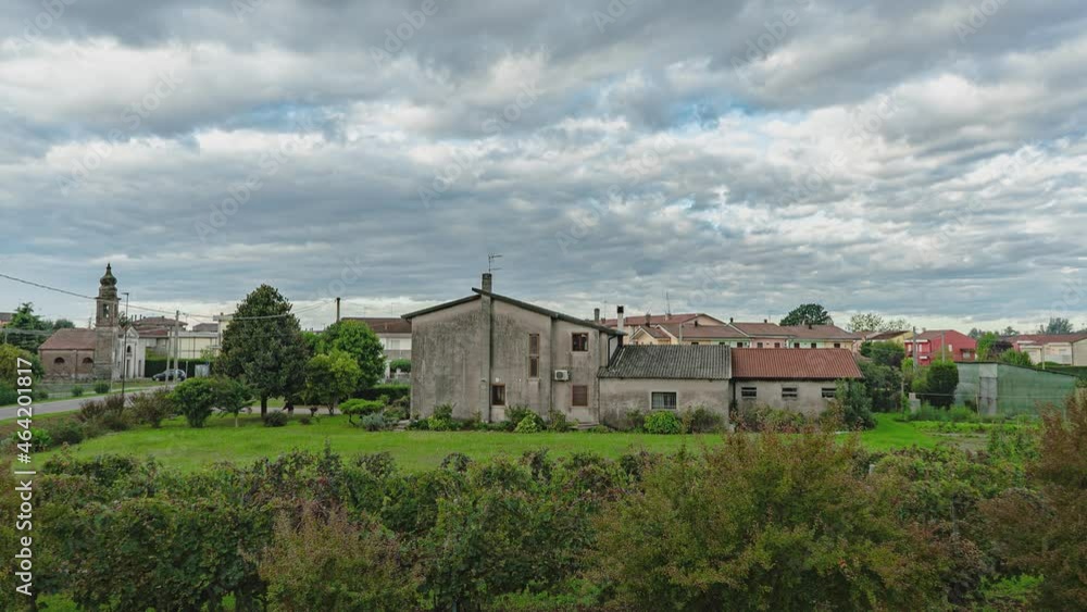 Time Lapse of countryside village cloudy landscape Time Lapse of countryside village cloudy landscape