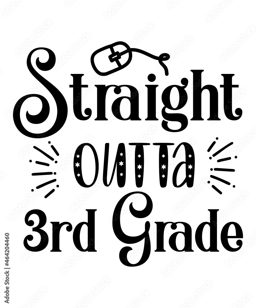 Obraz premium Back to School Svg Bundle, Hello Grade Svg, First Day of School Svg, Teacher Svg, Shirt Design, Cut File for Cricut, Silhouette, PNG, DXF