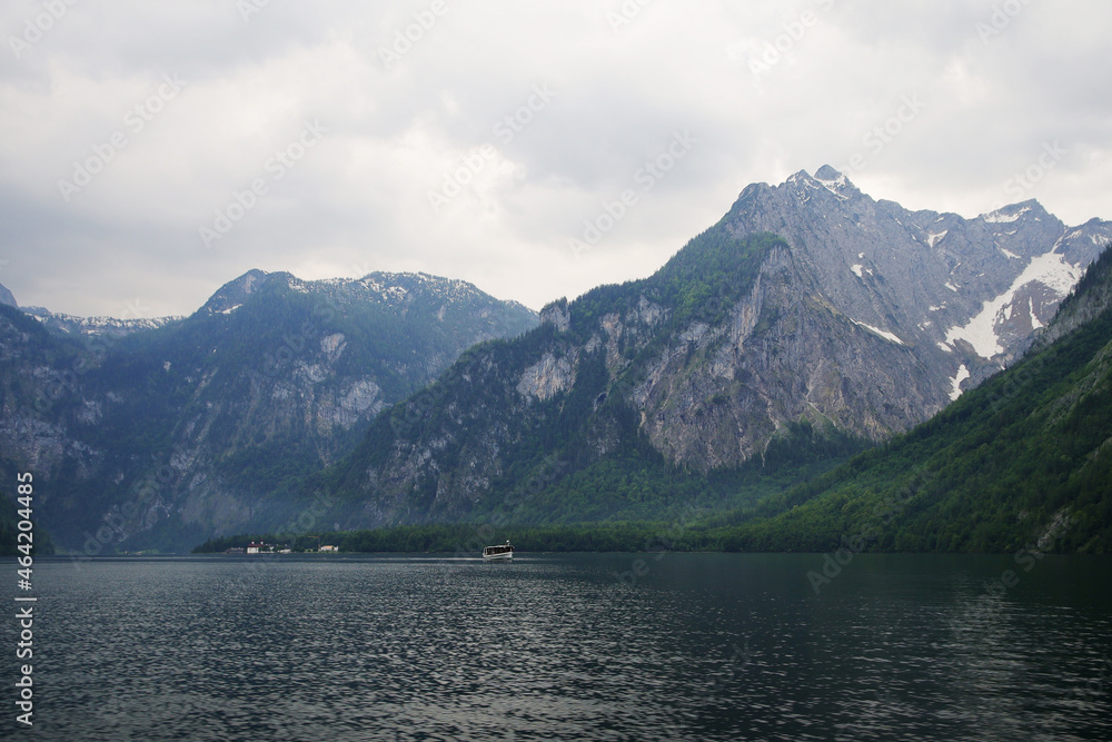 Koenigsee lake in the Bayern Alps, Germany