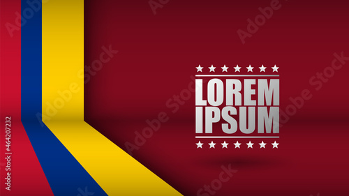 EPS10 Vector Patriotic Background with the colors of the flag of Colombia. An element of impact for the use you want to make of it.
