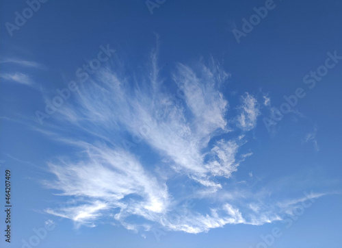 Clouds in the deep blue sky background