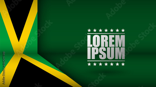 EPS10 Vector Patriotic Background with the colors of the flag of Jamaica. An element of impact for the use you want to make of it.