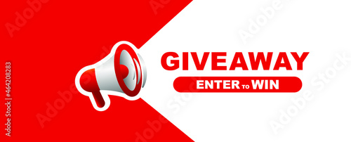 giveaway sign on white background	