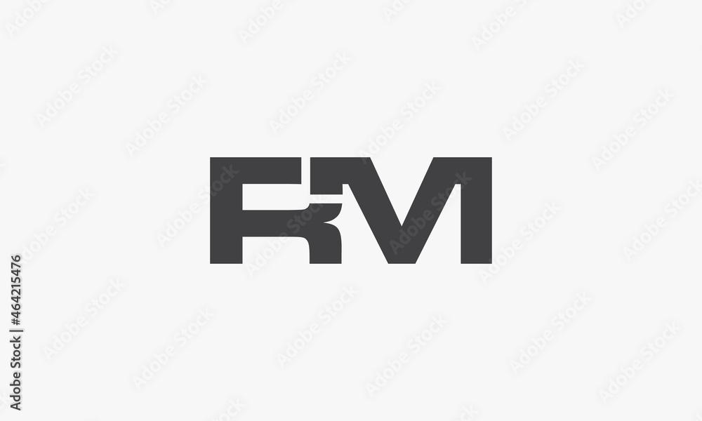RM letter logo isolated on white background. RM letter logo isolated on white background.