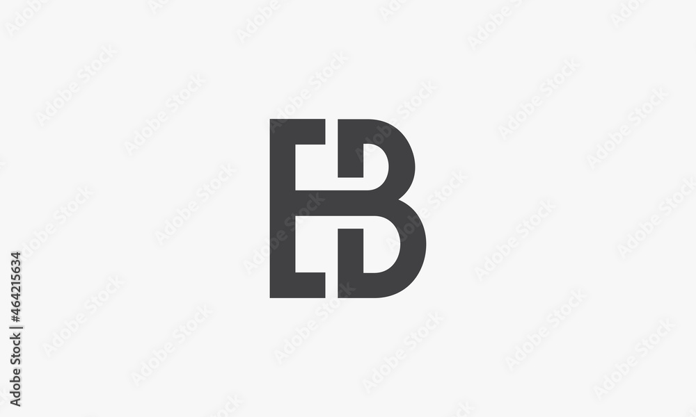 EB letter logo isolated on white background. EB letter logo isolated on white background.