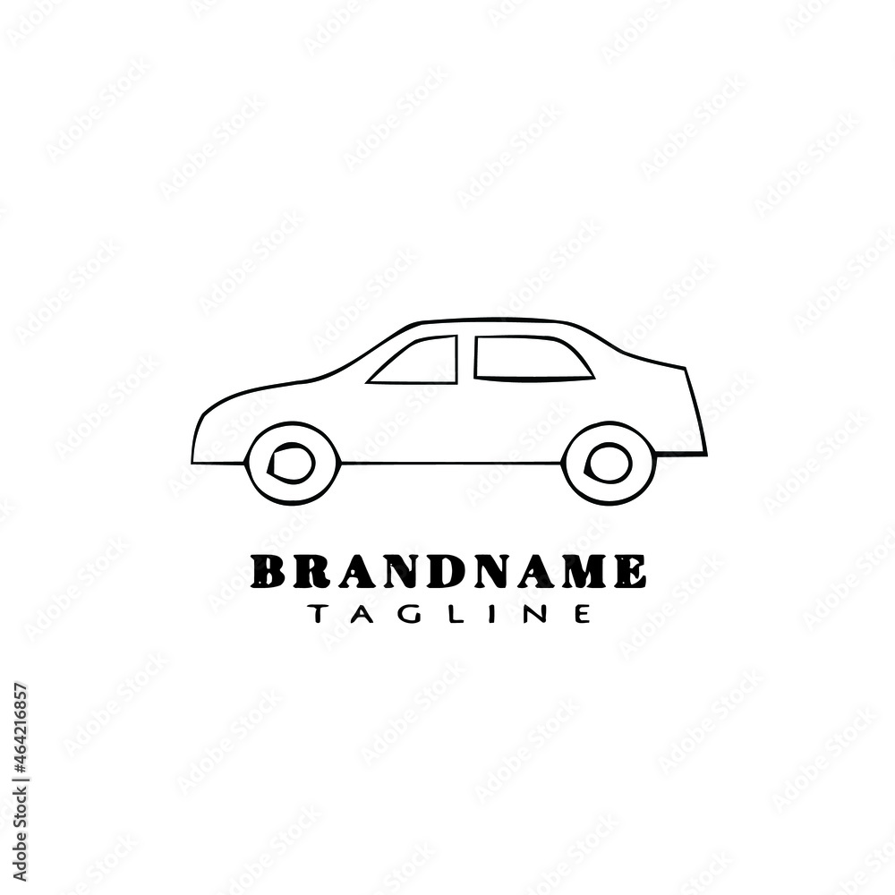 car logo cartoon icon design template black creative vector illustration