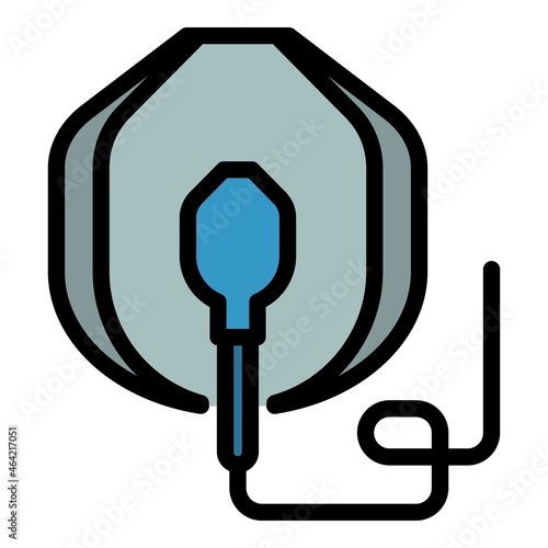 Anesthesia mask icon. Outline anesthesia mask vector icon color flat isolated
