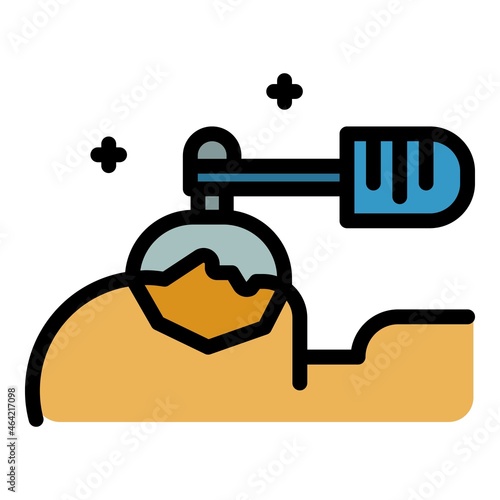 Man anesthesia icon. Outline man anesthesia vector icon color flat isolated