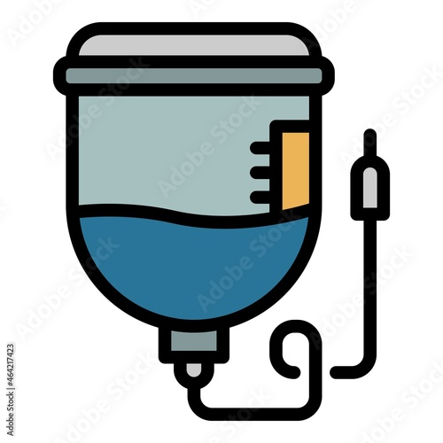 Anesthesia bag icon. Outline anesthesia bag vector icon color flat isolated