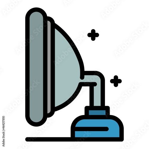 Anesthesiologist mask icon. Outline anesthesiologist mask vector icon color flat isolated