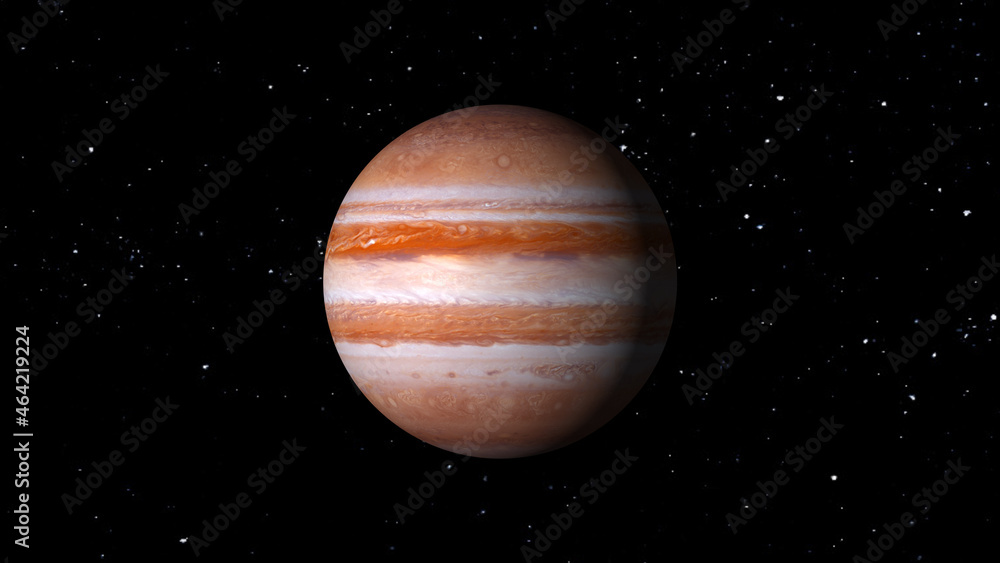 planet Jupiter isolate on dark  