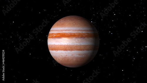 Fototapeta Naklejka Na Ścianę i Meble -  planet Jupiter isolate on dark  