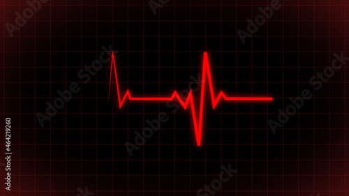 Heart rate pulse animation on graph . Seamlessly loop animation.