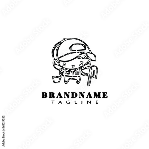 caretaker logo icon design template black isolated vector illustration