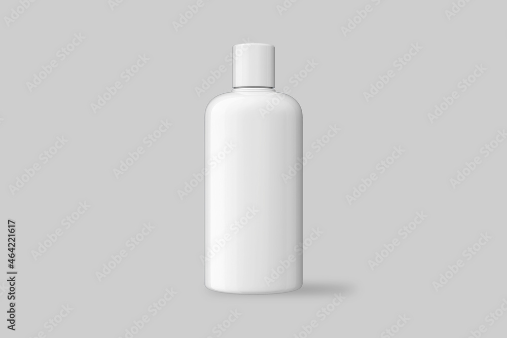 Empty blank cosmetic bottle or jar Mock up isolated on a grey background. Can be used as a medical container.3d rendering. Empty blank cosmetic bottle or jar Mock up isolated on a grey background. Can be used as a medical container.3d rendering.