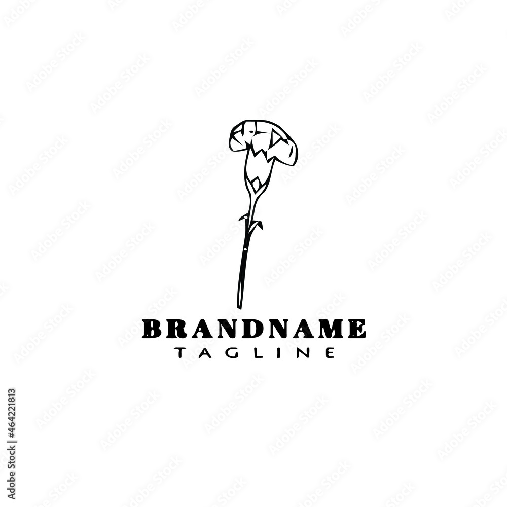 carnation flower logo cartoon icon design template black isolated vector beautiful carnation flower logo cartoon icon design template black isolated vector beautiful