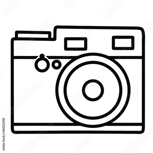 Illustration of camera icon vector thin line style