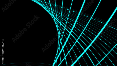 Abstract cyan color geometric lines background.