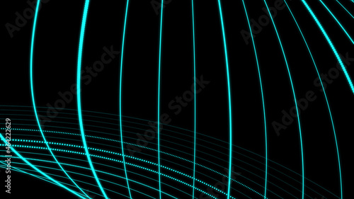 Abstract cyan color geometric lines background.