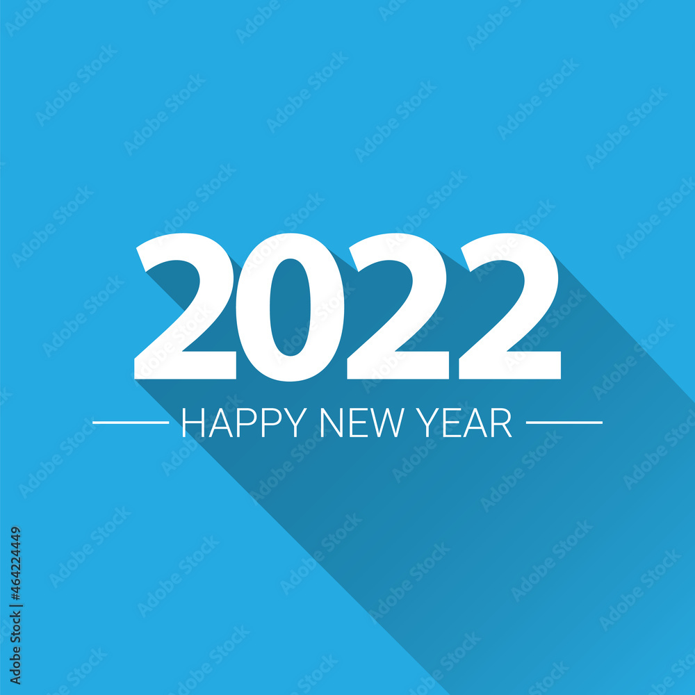 2022 Happy new year creative design background or greeting card with text. vectorr 2022 new year numbers isolated on blue background 2022 Happy new year creative design background or greeting card with text. vectorr 2022 new year numbers isolated on blue background