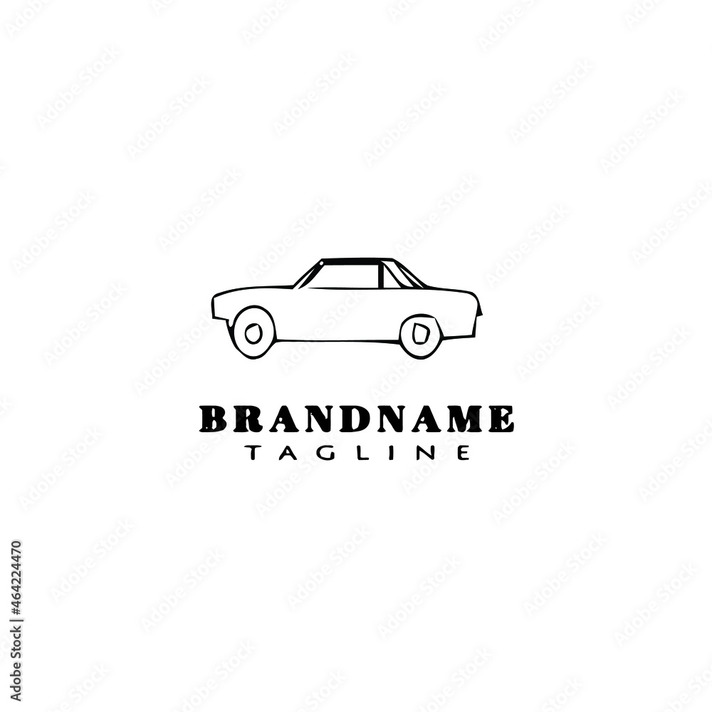 car logo simple icon design template black isolated vector illustration