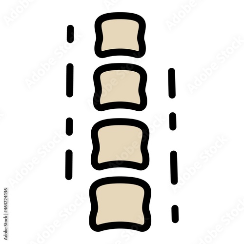 Spine line icon. Outline spine line vector icon color flat isolated