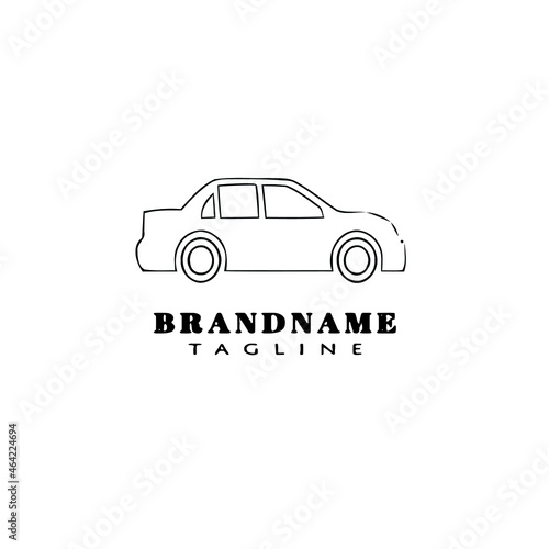 car logo cartoon icon design flat black isolated vector illustration
