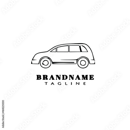 car logo cartoon icon design black isolated vector illustration