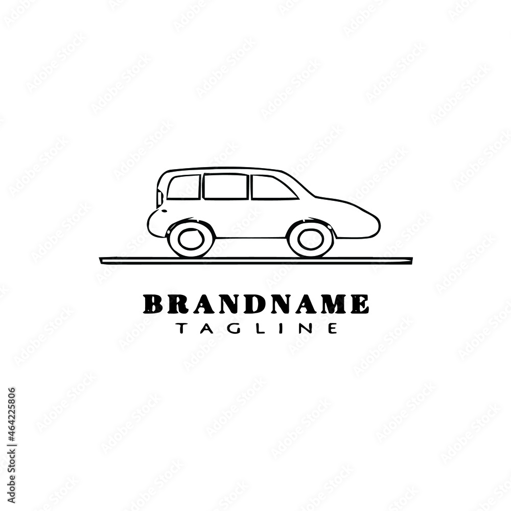 creative car logo cartoon icon design template black vector symbol