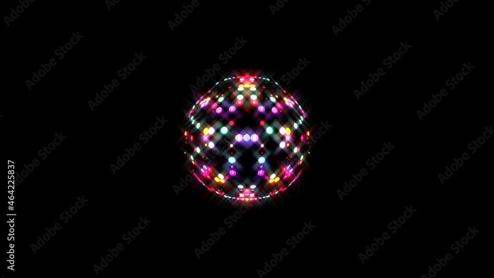 animated circle shape of colorful flashing lights, on black background animated circle shape of colorful flashing lights, on black background