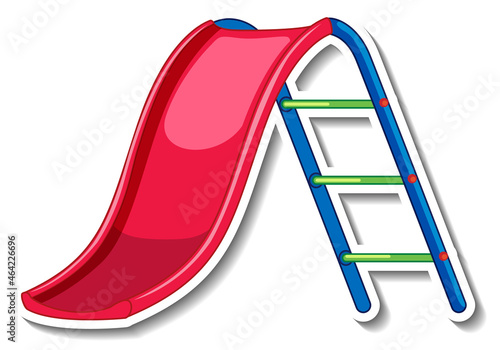 Playground slide cartoon sticker
