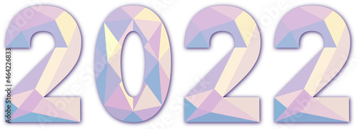Holographic numbers 2022, geometric shape with triangles