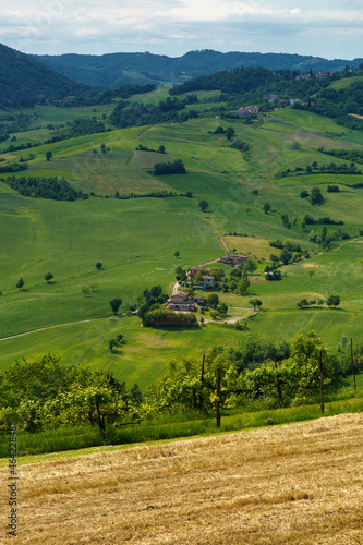 Rural landscape near Riolo and Canossa  Emilia-Romagna.