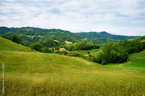 Rural landscape near Riolo and Canossa  Emilia-Romagna.