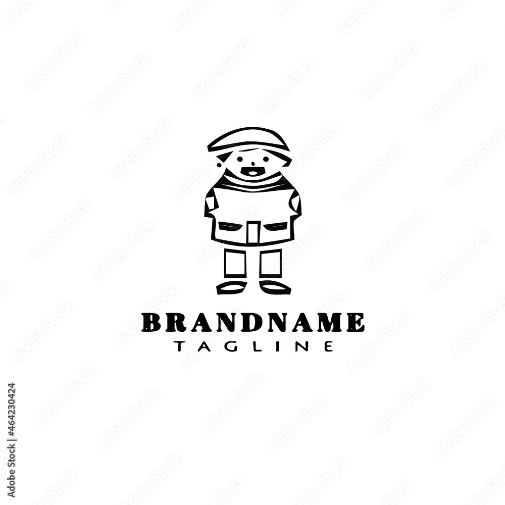 christmas caroler logo cartoon icon design template black isolated illustration christmas caroler logo cartoon icon design template black isolated illustration