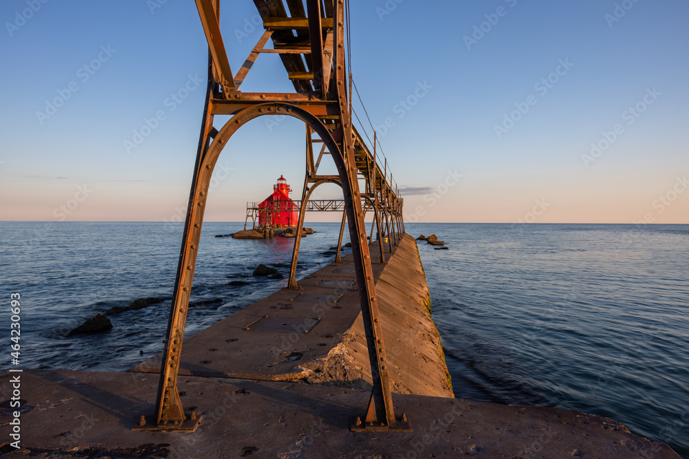Sturgeon Bay Breakwater Lighthouse Along Lake Michigan Sturgeon Bay Breakwater Lighthouse Along Lake Michigan