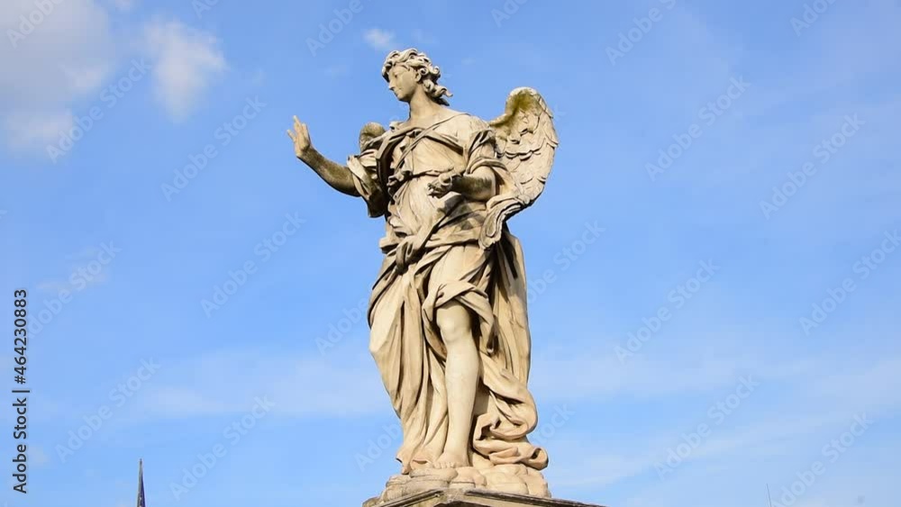Angel with nails on Castel St. Angel Bridge in Rome (Italy) - Dynamic - HD - 60 fps Angel with nails on Castel St. Angel Bridge in Rome (Italy) - Dynamic - HD - 60 fps