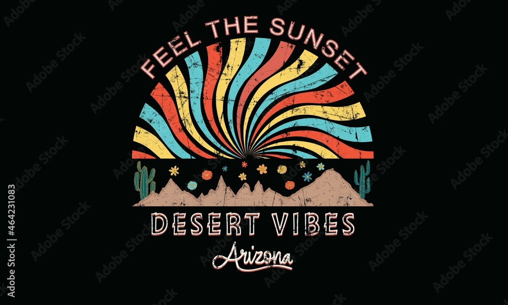 Arizona Cactus line vector t-shirt design. desert vibes artwork Cactus artwork for t-shirts prints, Apparel sticker ,posters and others -13