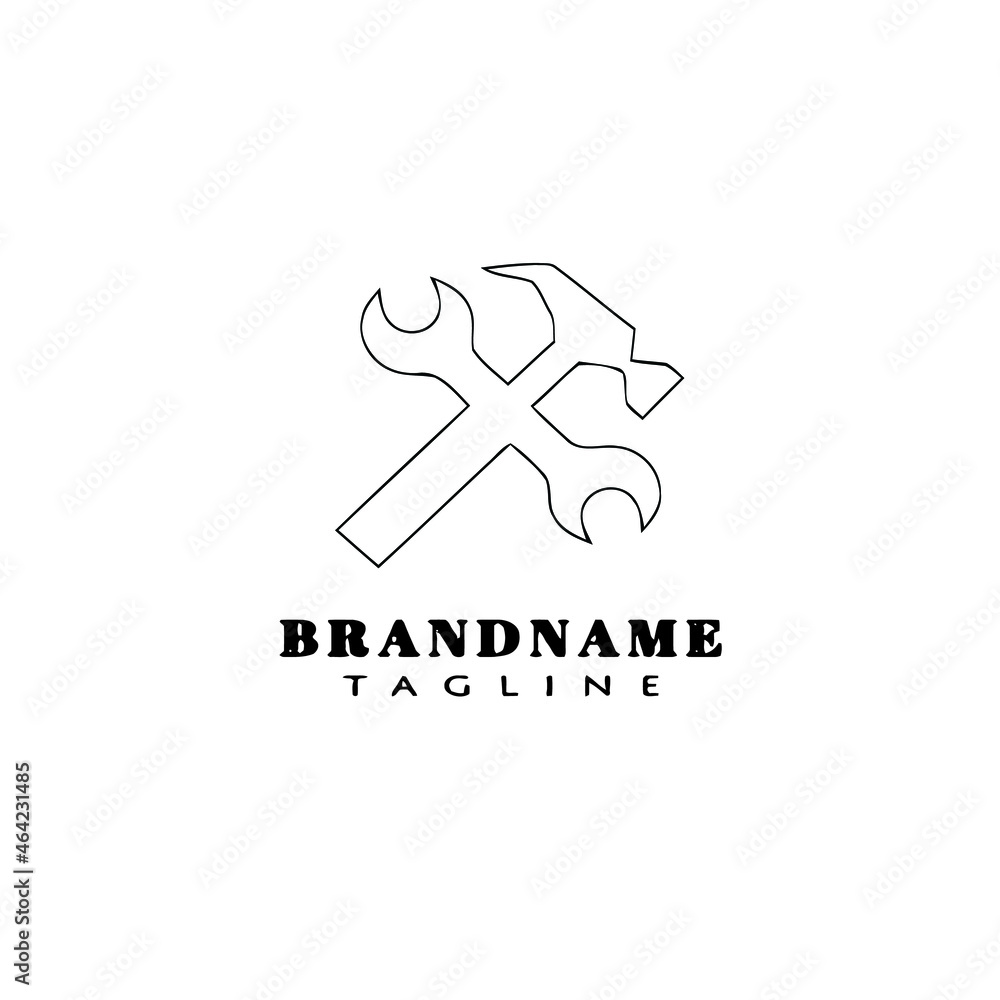 wrench and hammer logo icon design template vector illustration wrench and hammer logo icon design template vector illustration