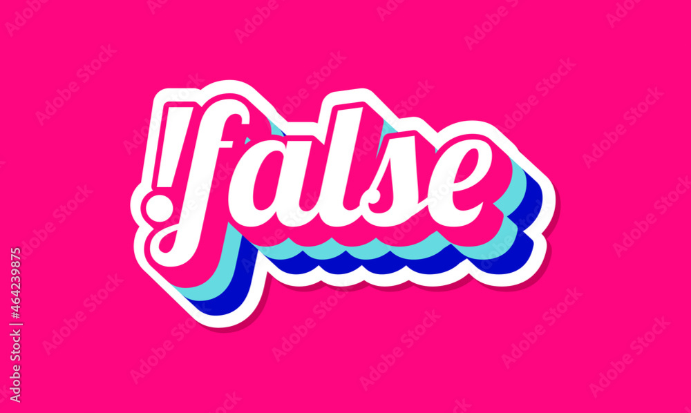 Fototapeta premium !False Sticker Illustration Vector Print