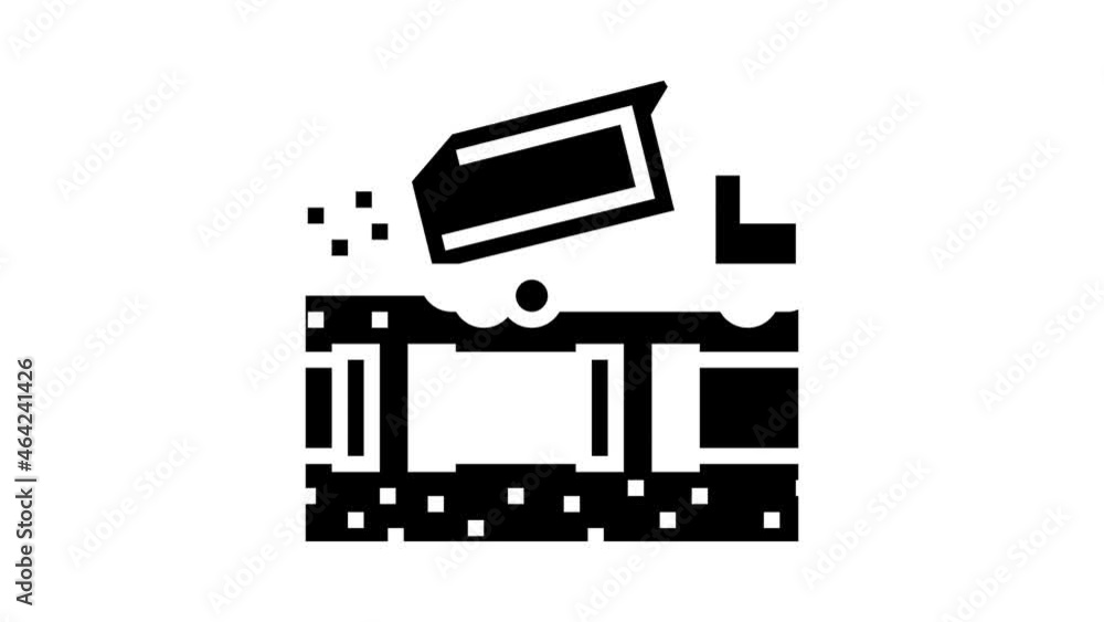 truck fill up pipeline animated glyph icon. truck fill up pipeline sign. isolated on white background truck fill up pipeline animated glyph icon. truck fill up pipeline sign. isolated on white background