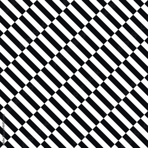 Diagonal rectangles of a chess plan. Seamless vector from black and white rectangles through one.
