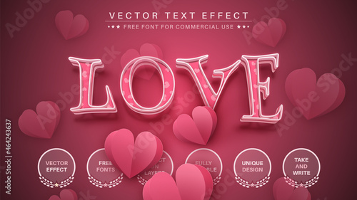 Love Heart - Editable Text Effect, Font Style