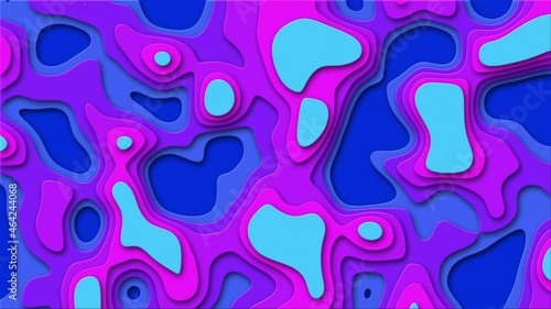 Gradients in motion design paper layer emotion wave loop 4K