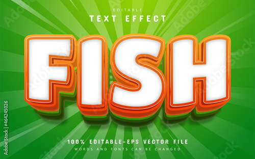 Fish comic cartoon text effect