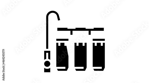 house water filter animated glyph icon. house water filter sign. isolated on white background photo