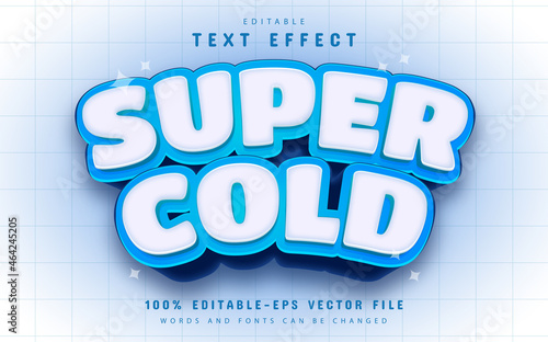Super cold text effect editable