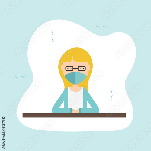 Doctor in a medical mask, vector illustration for use in forums, blogs, websites or messengers