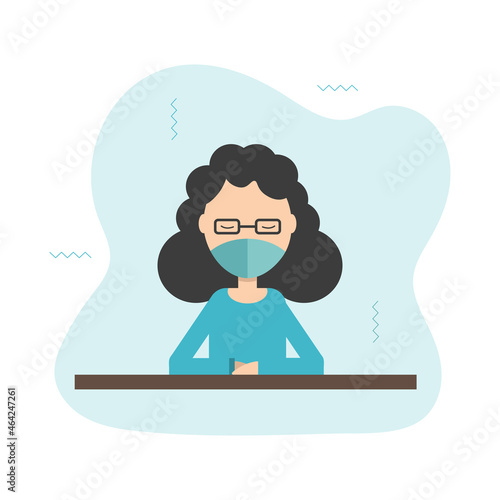 Doctor in a medical mask, vector illustration for use in forums, blogs, websites or messengers