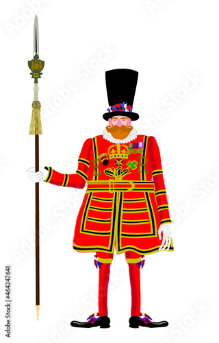 Vector illustration of a yeoman guard